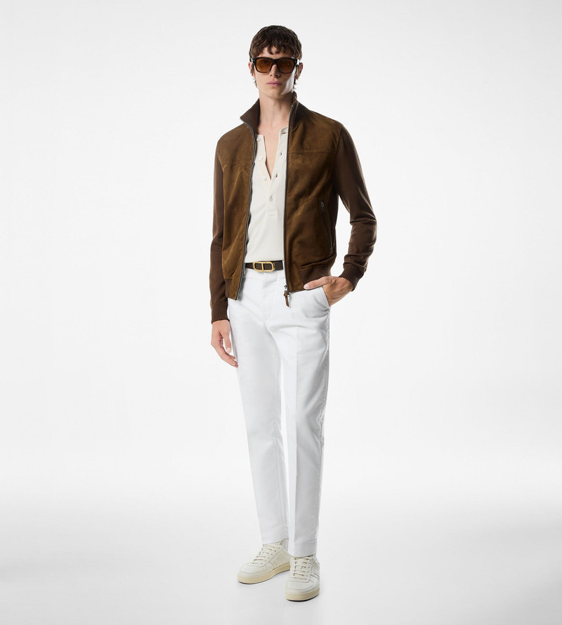 TOM FORD SUEDE FRONT WOOL ZIP THROUGH outlook
