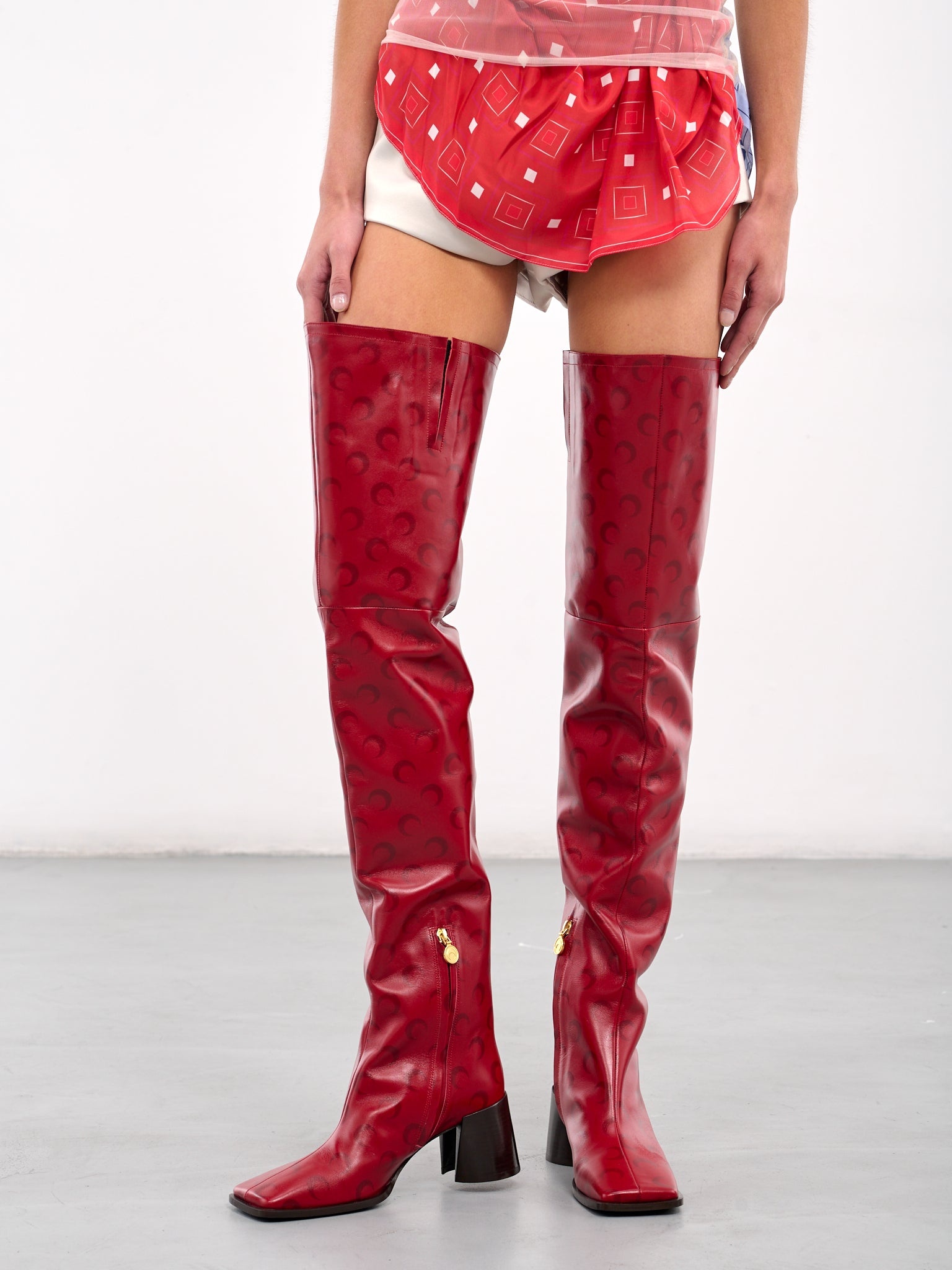 Moon Monogram Thigh Boots - 2