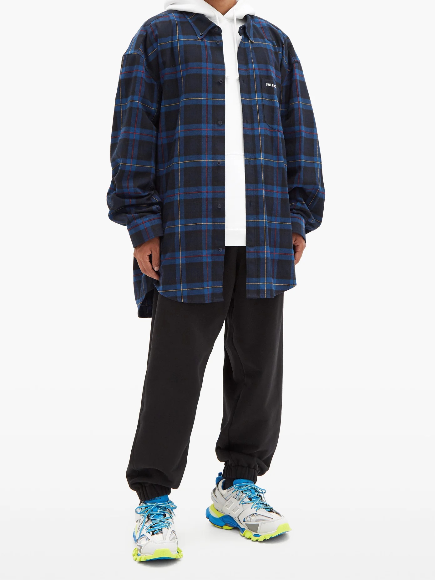 Logo-embroidered checked cotton-twill shirt - 2