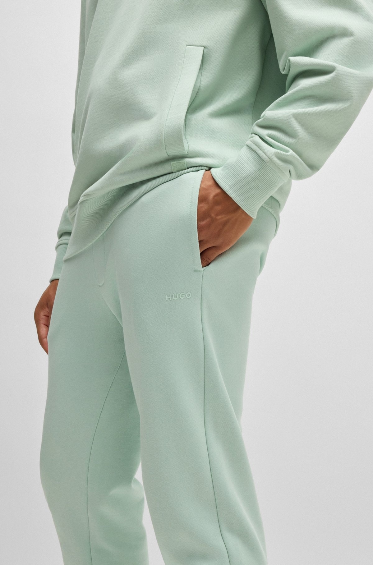 COTTON-TERRY TRACKSUIT BOTTOMS WITH LOGO PRINT - 3