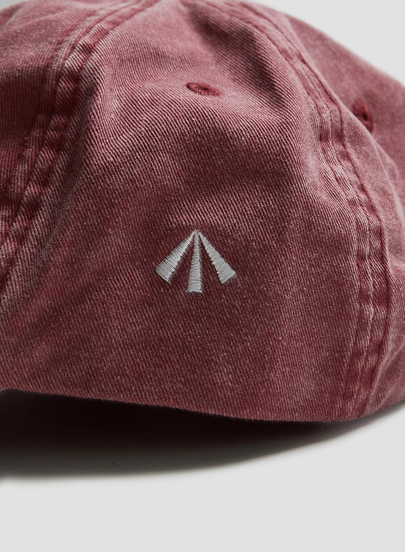 Nigel Cabourn Vintage 6 Panel Cap in Washed Burgundy outlook