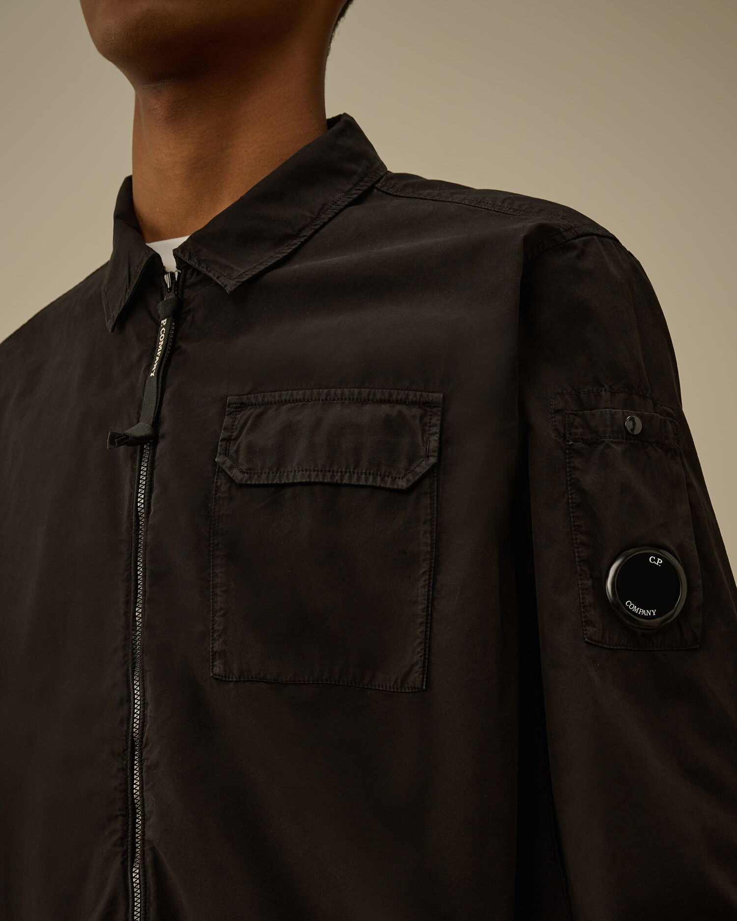 Organic Gabardine Zipped Overshirt - 5