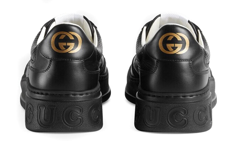 Gucci GG Embossed Sneaker 'Black Leather' 669582-1XL10-1000 - 4