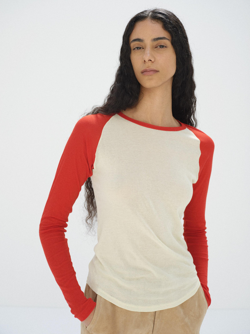 SUPER HIGH GAUGE SHEER RIB RAGLAN P/O 4