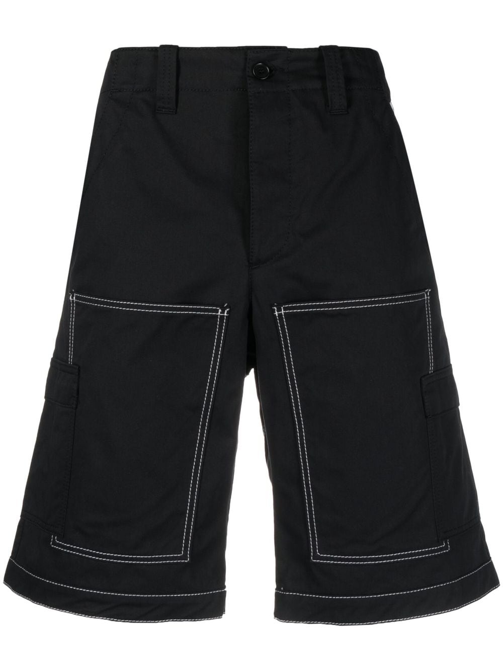 contrast-stitching bermuda shorts - 1