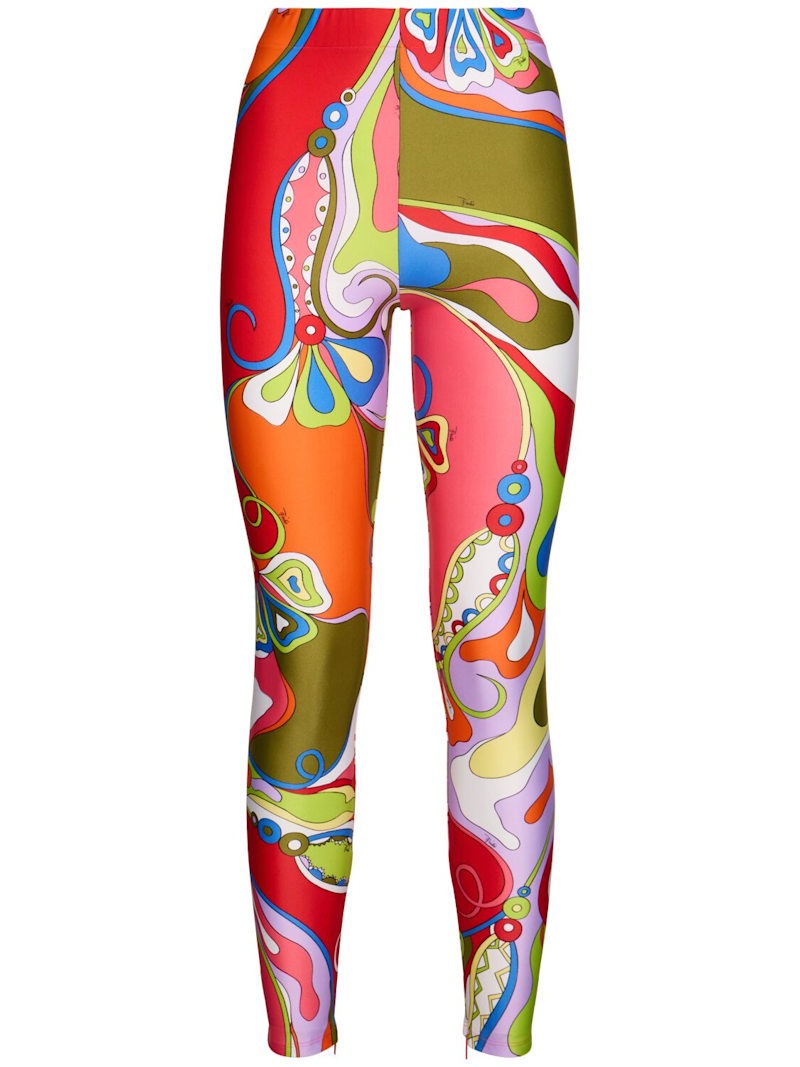 Printed lycra leggings - 1