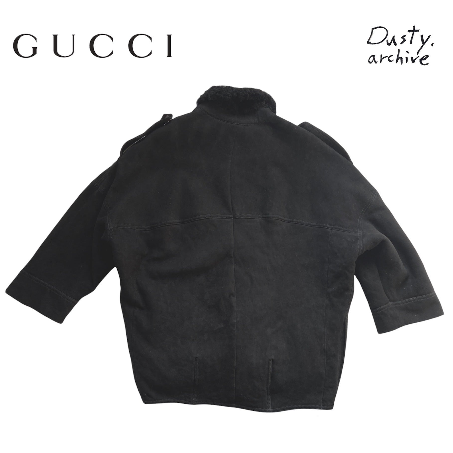 Gucci sheep shearling leather jacket 40 - 5