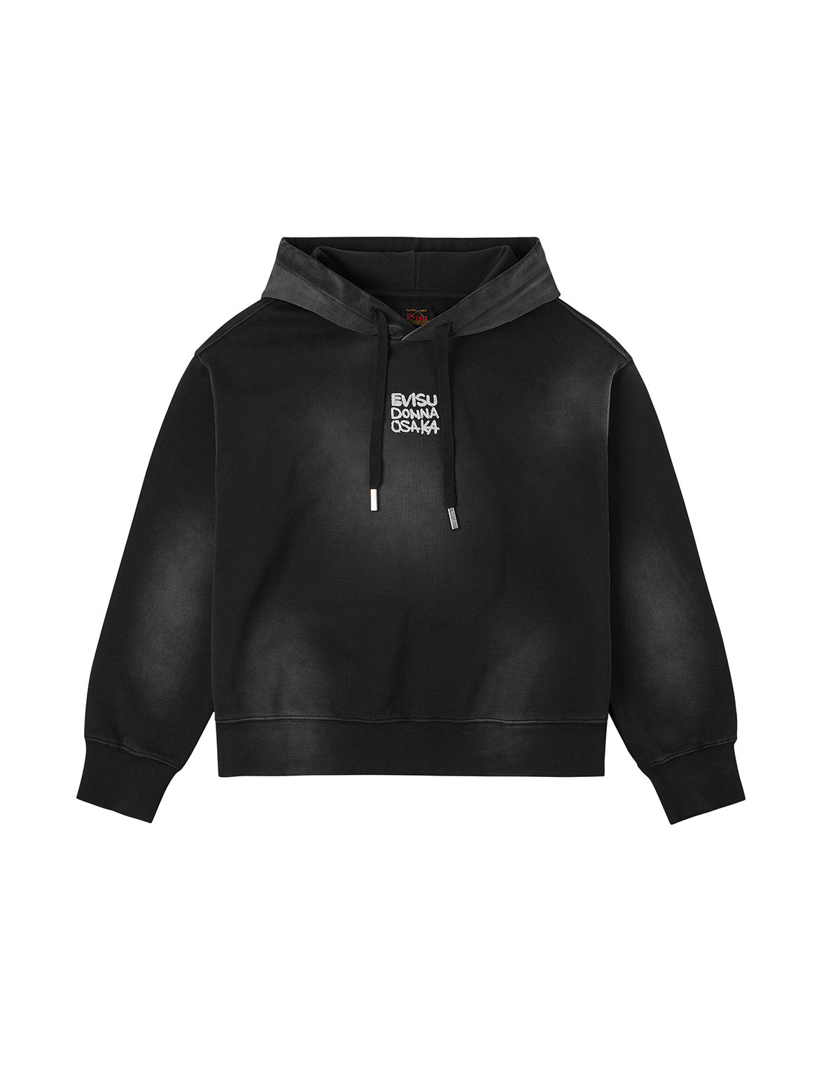 Fuzzy Cat Daicock Print Cropped Hoodie - 2