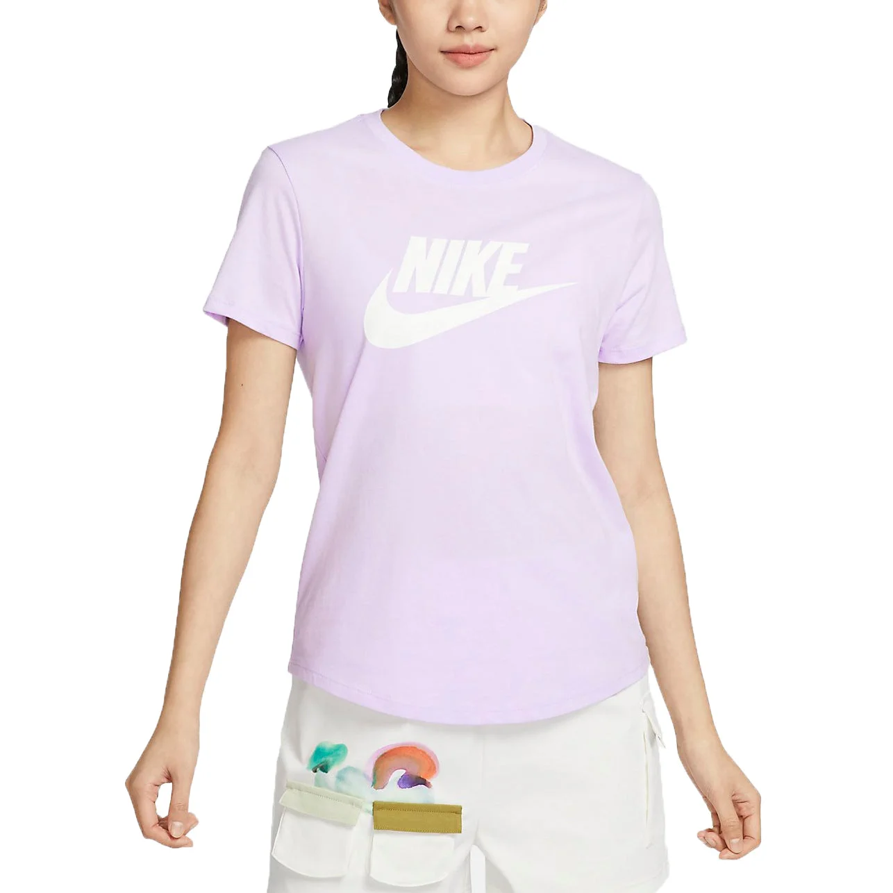 (WMNS) Nike Sportswear Essentials Logo T-Shirt (Asia Sizing) 'Purple' DX7907-545 - 1