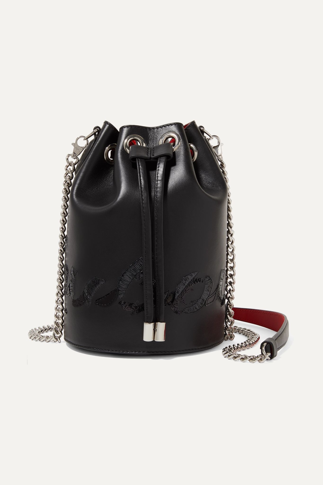 Marie Jane embellished leather bucket bag - 1