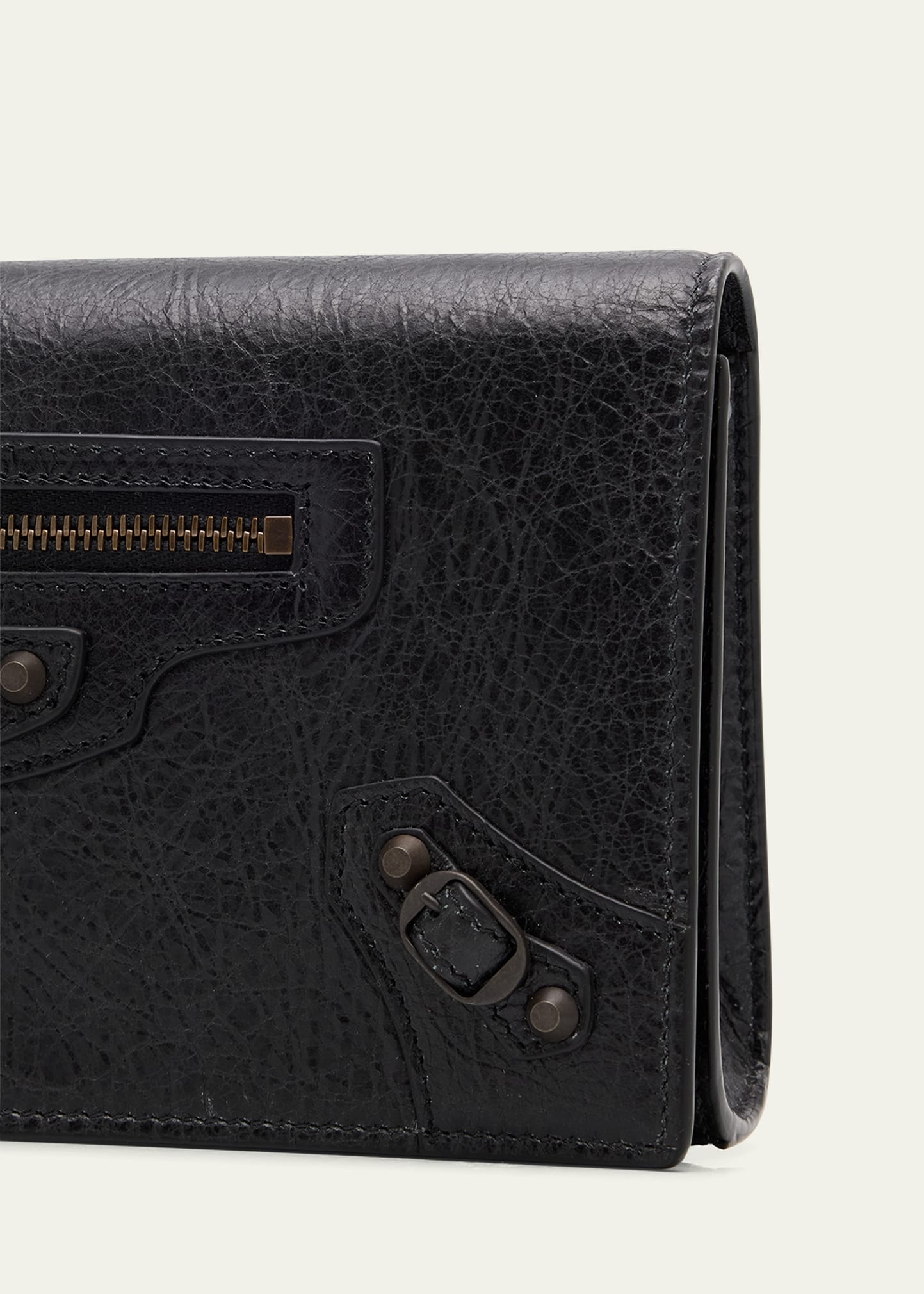 Le City Flap Leather Wallet with Chain Strap - 5