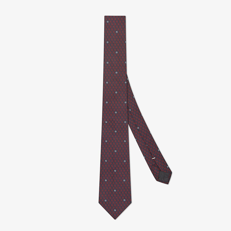 Red silk tie 1