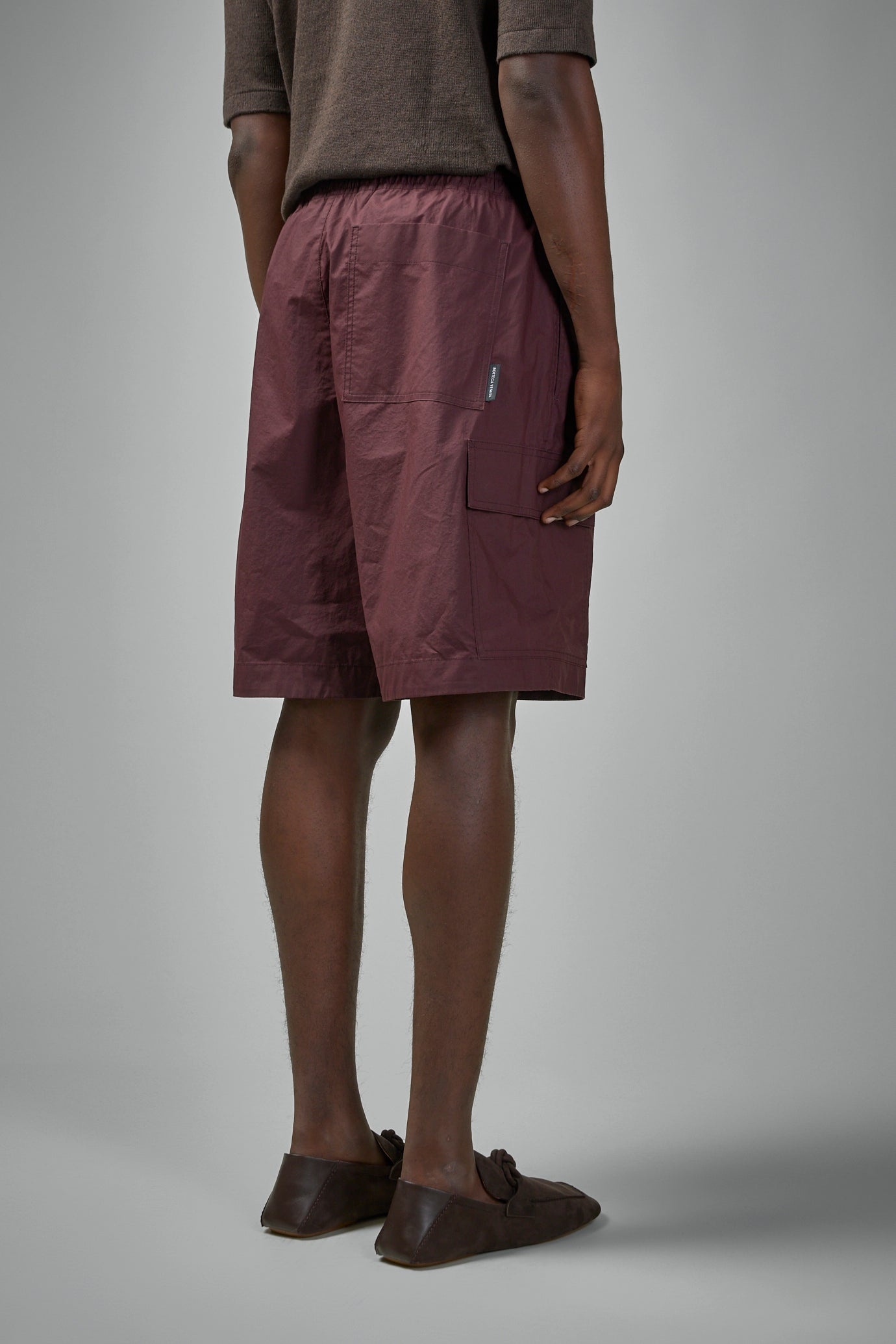 Resinated Cotton Cargo Shorts - 3