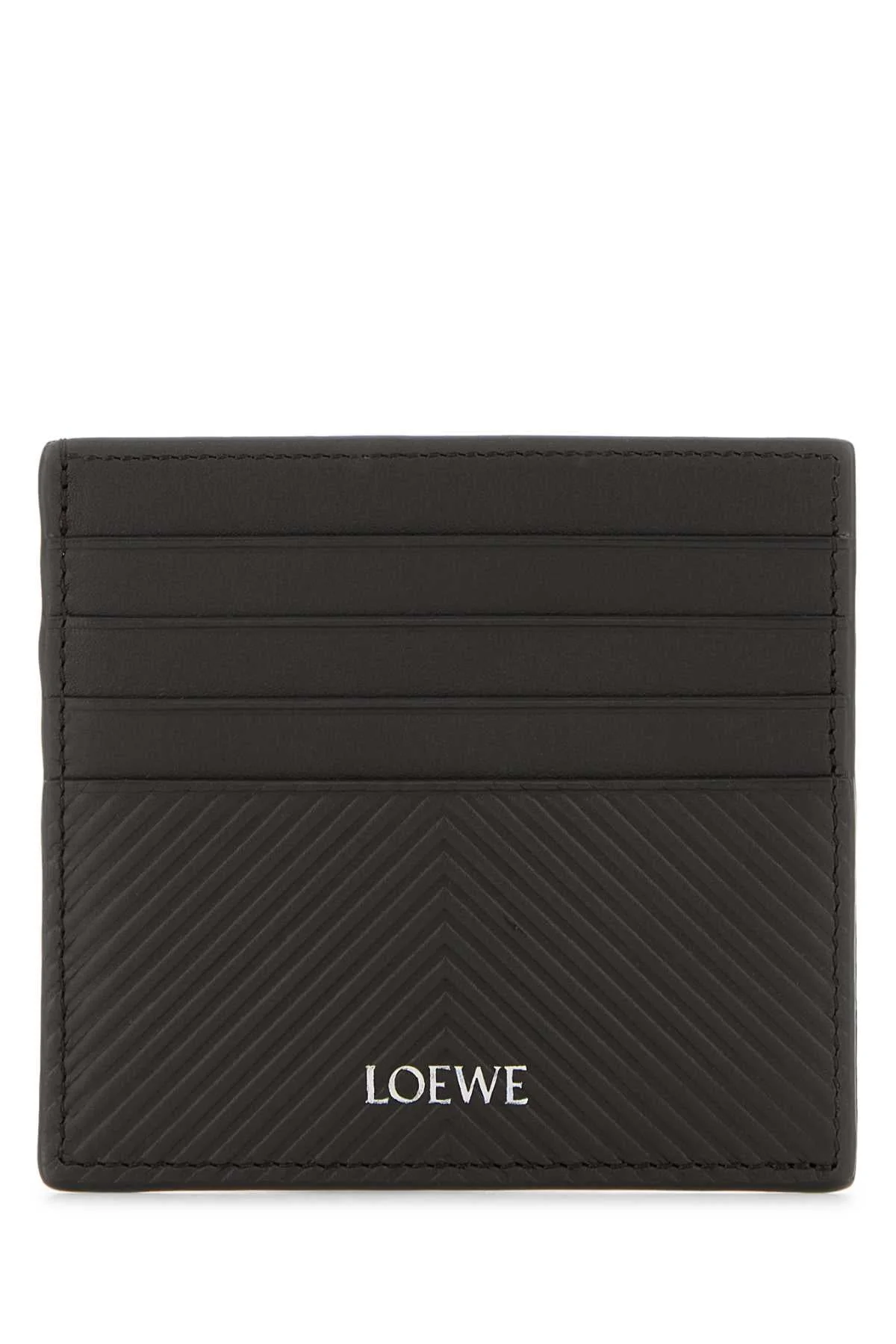 Loewe Men Graphite Leather Card Holder - 1