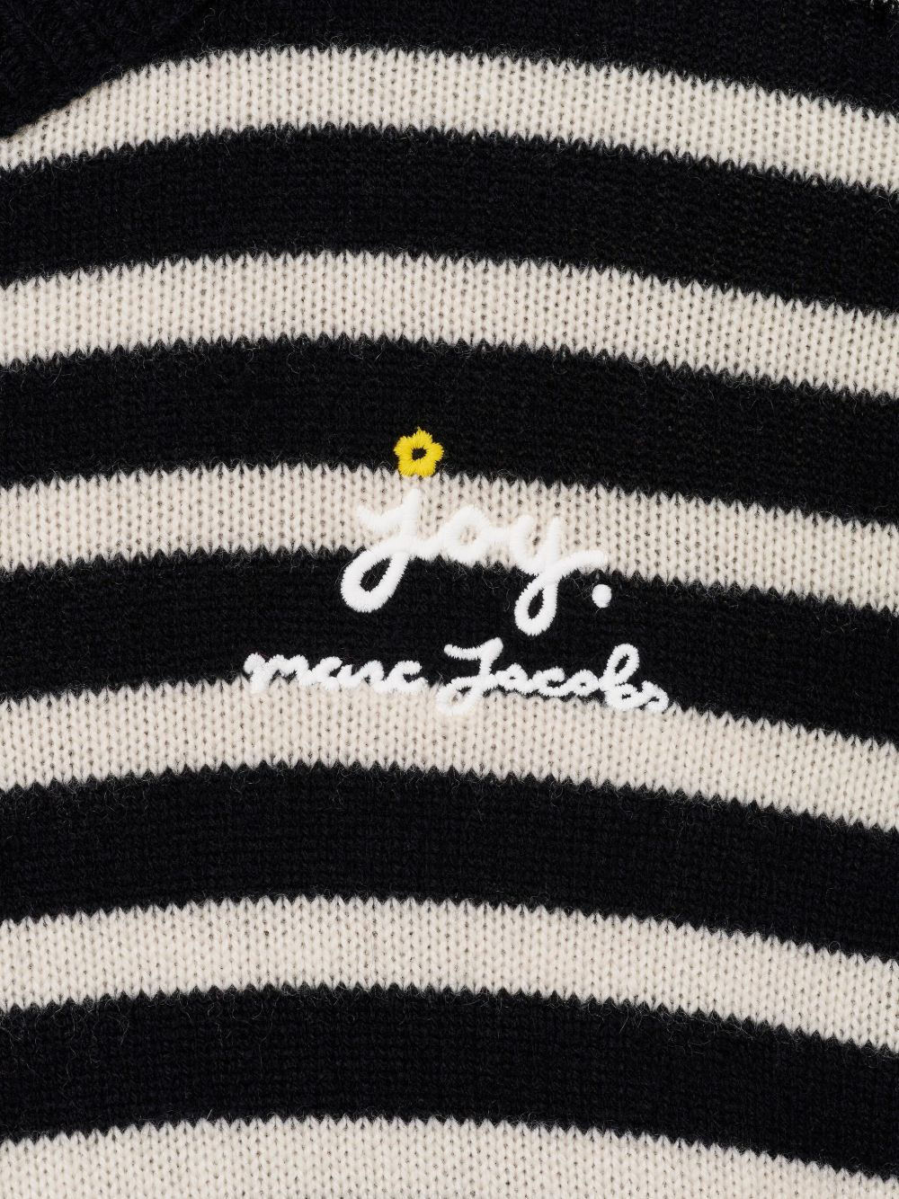 striped-pattern flower-embellished sweater - 5