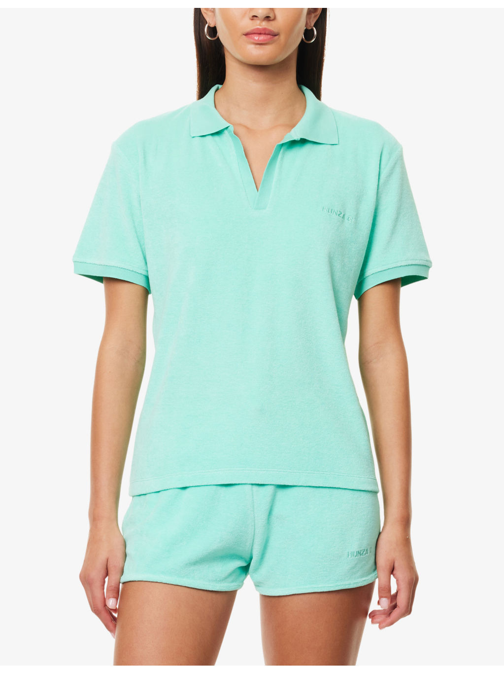 Towelling Short-Sleeves Cotton-Jersey Polo Shirt - 3