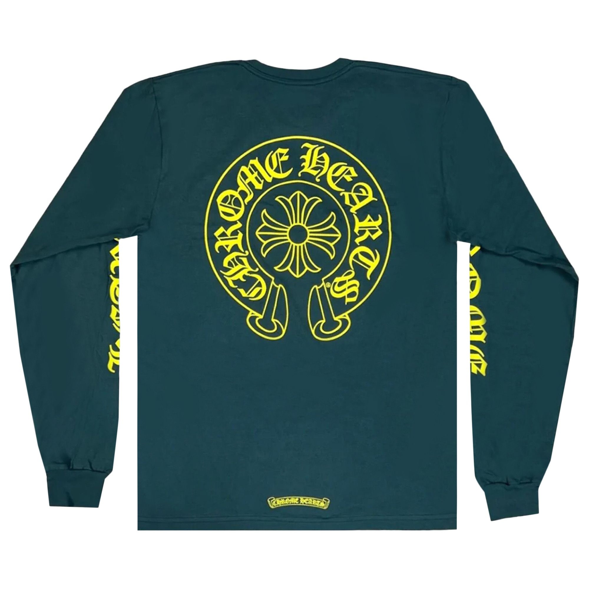 再入荷【CHROME HEARTS】ホースシュー L/S Tシャツ Green/Orange Chrome Hearts Horseshoe L/S T-shirt Green/Orange Men's - US