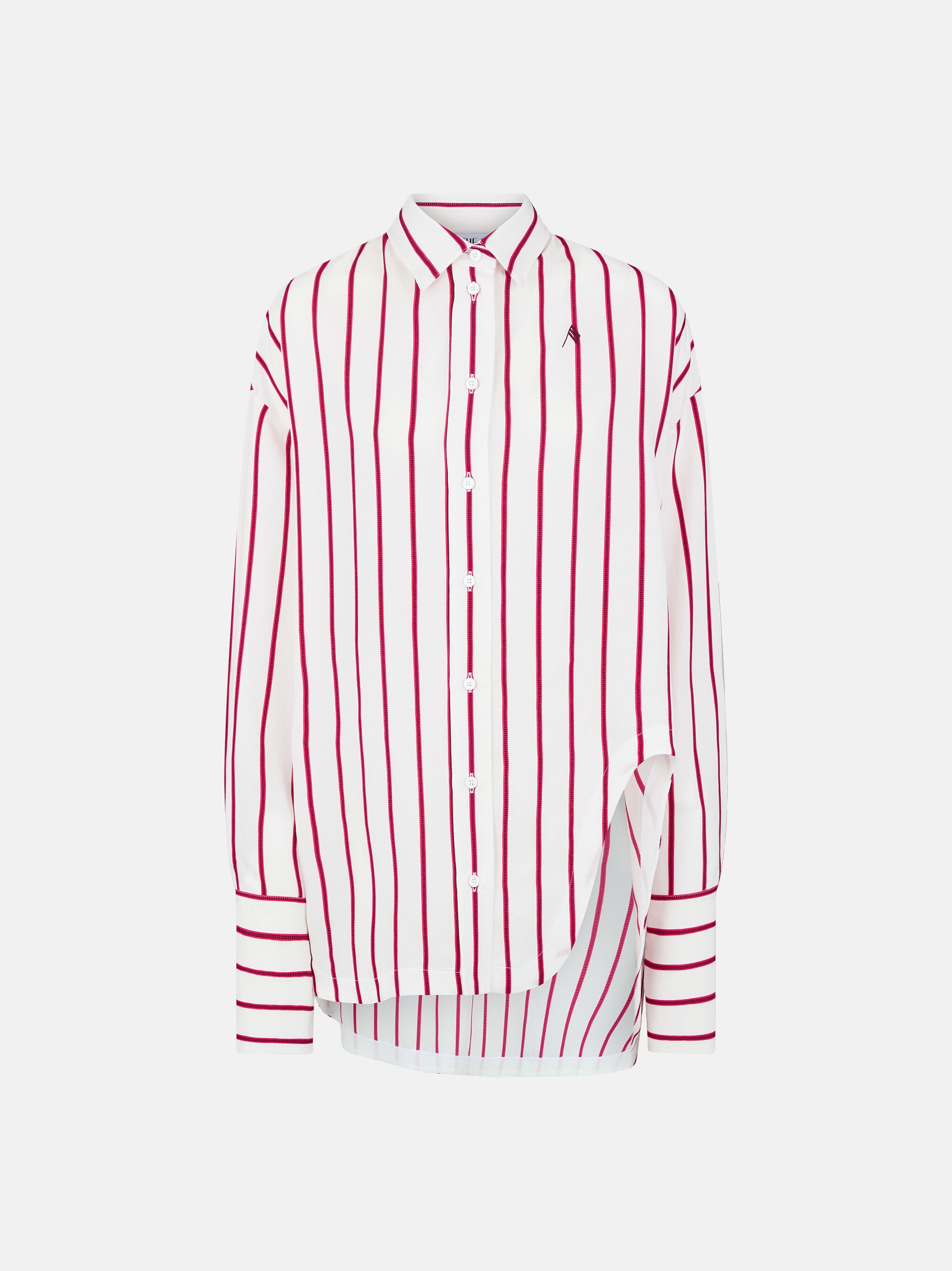 "DIANA" WHITE WITH RED STRIPES SHIRT - 1