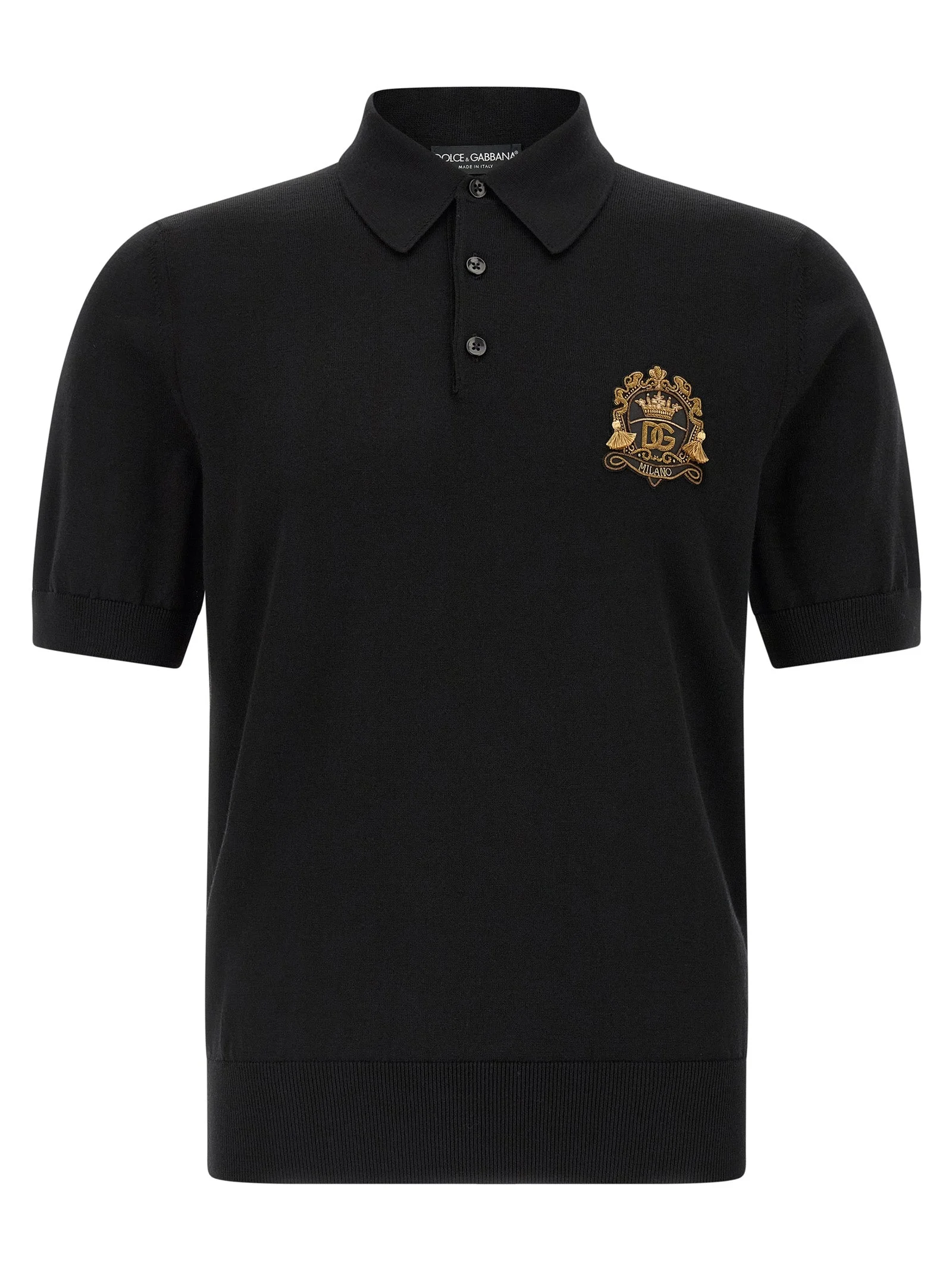 Dolce & Gabbana Men Heraldic Patch Polo Shirt - 1