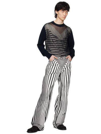 Jean Paul Gaultier Black & White 'The Body Morphing' Jeans outlook