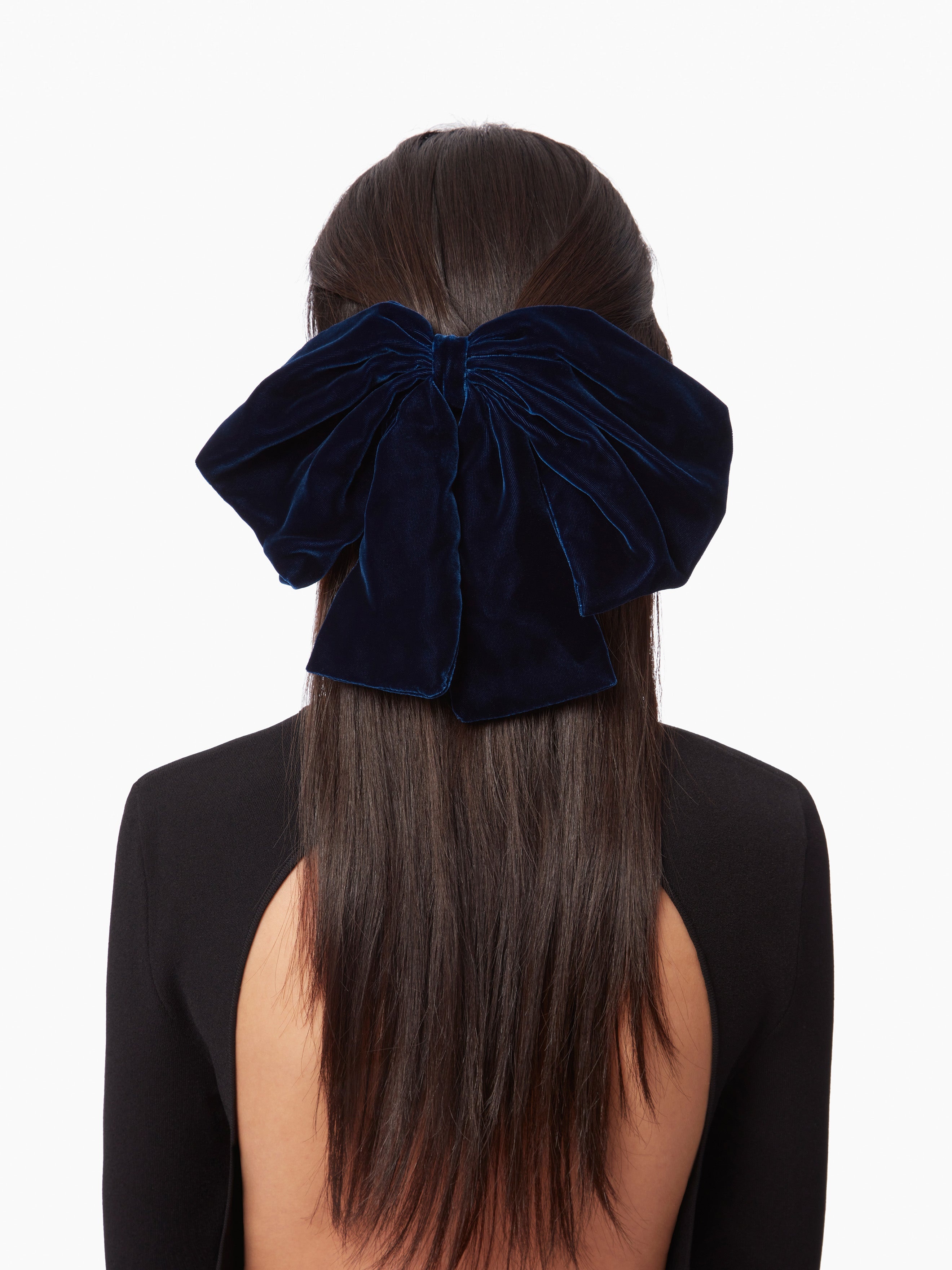 VELVET BOW HAIR CLIP - 1