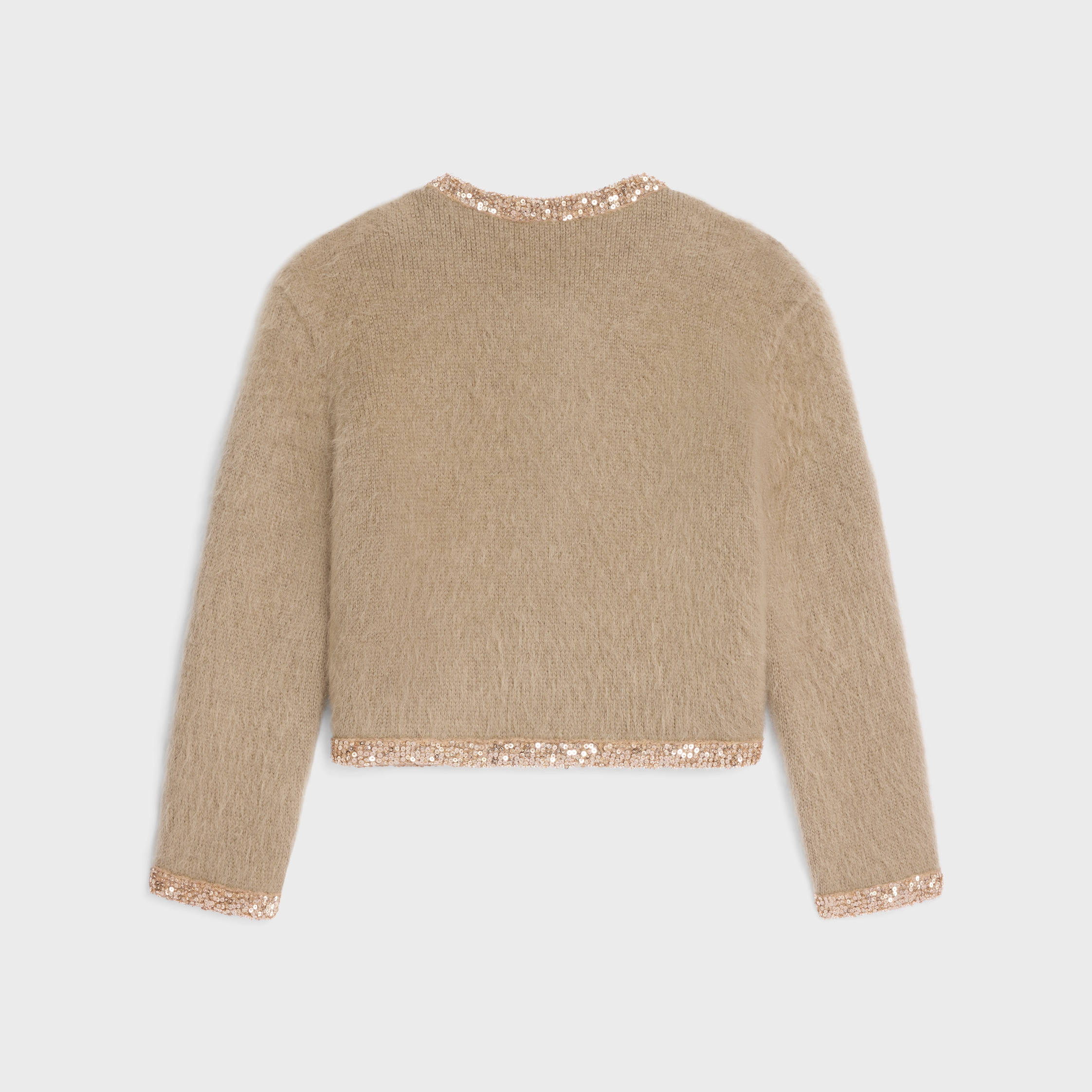 embroidered cardigan jacket in brushed mohair - 2