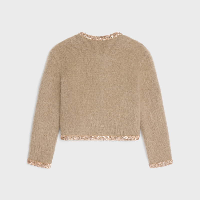 CELINE embroidered cardigan jacket in brushed mohair outlook
