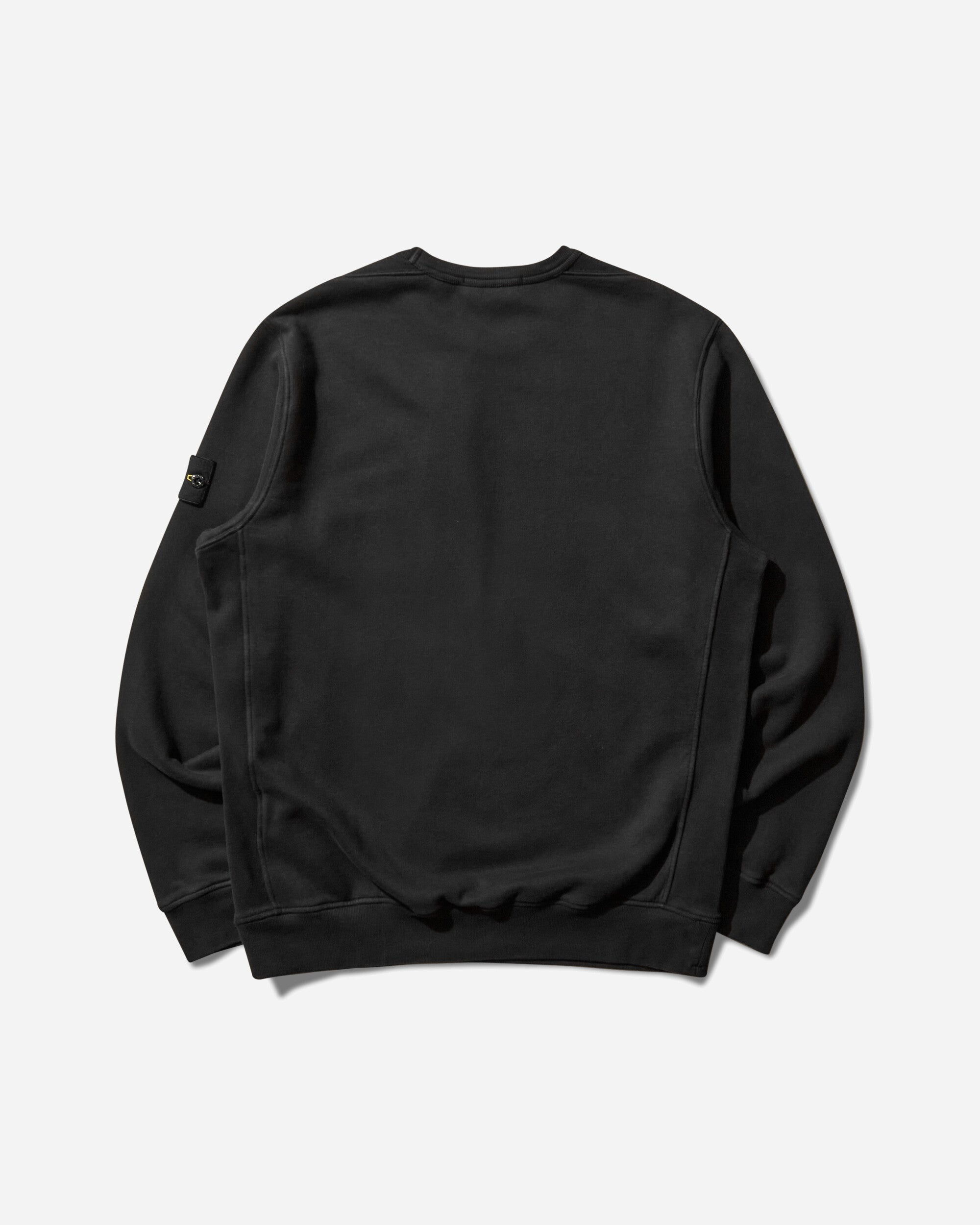 Men's Garment Dyed Crewneck Sweatshirt Black - 2