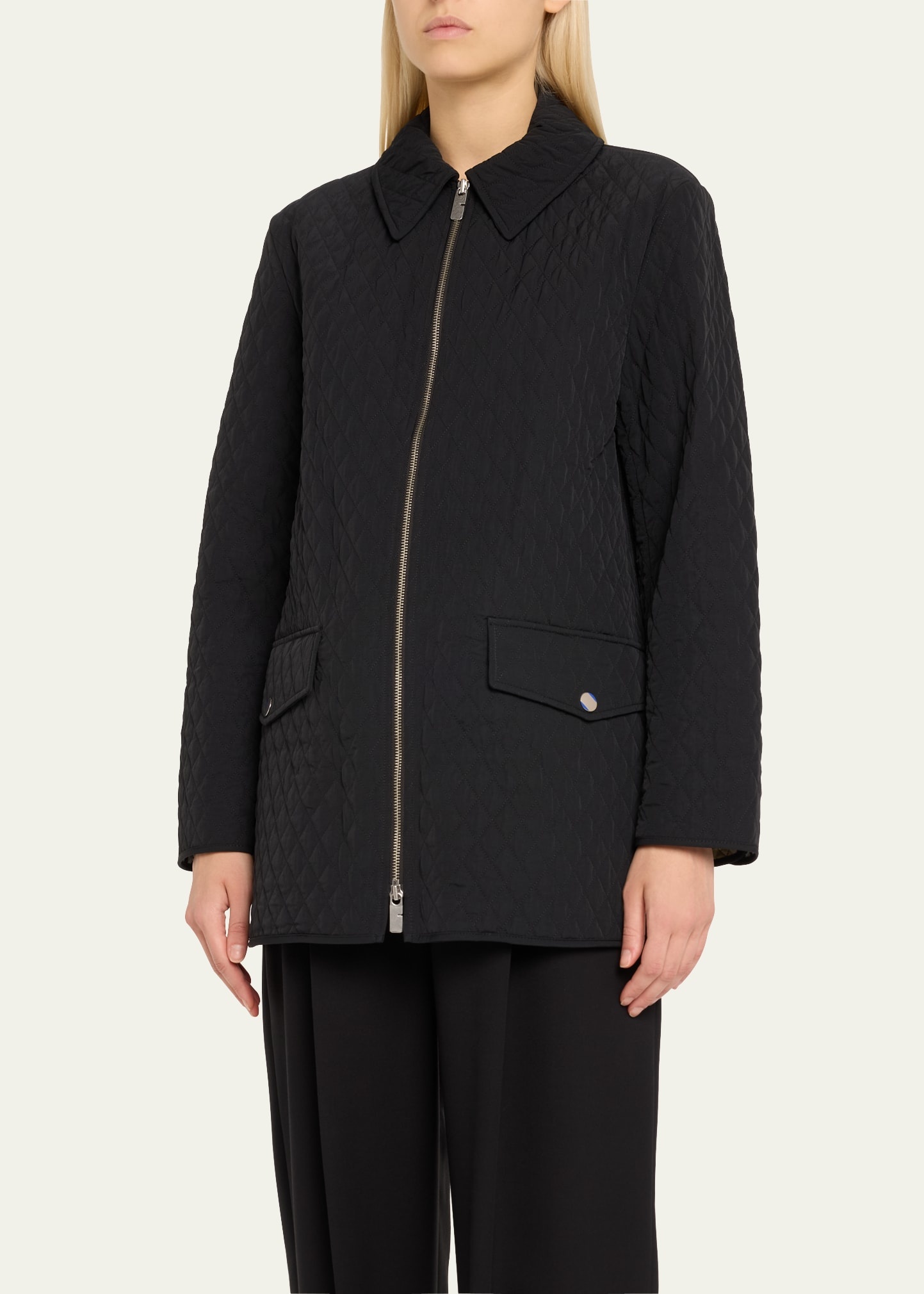 Quilted Nylon Shirt Jacket - 4