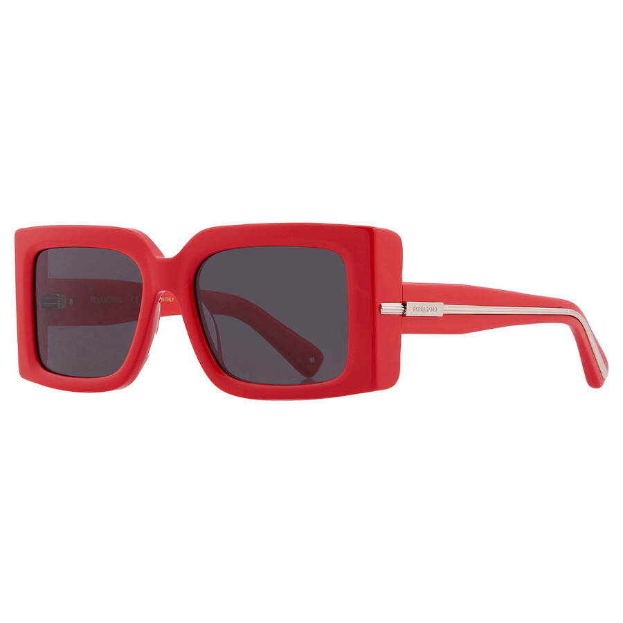 Ferragamo Grey Square Ladies Sunglasses SF2032S 600 55 - 2
