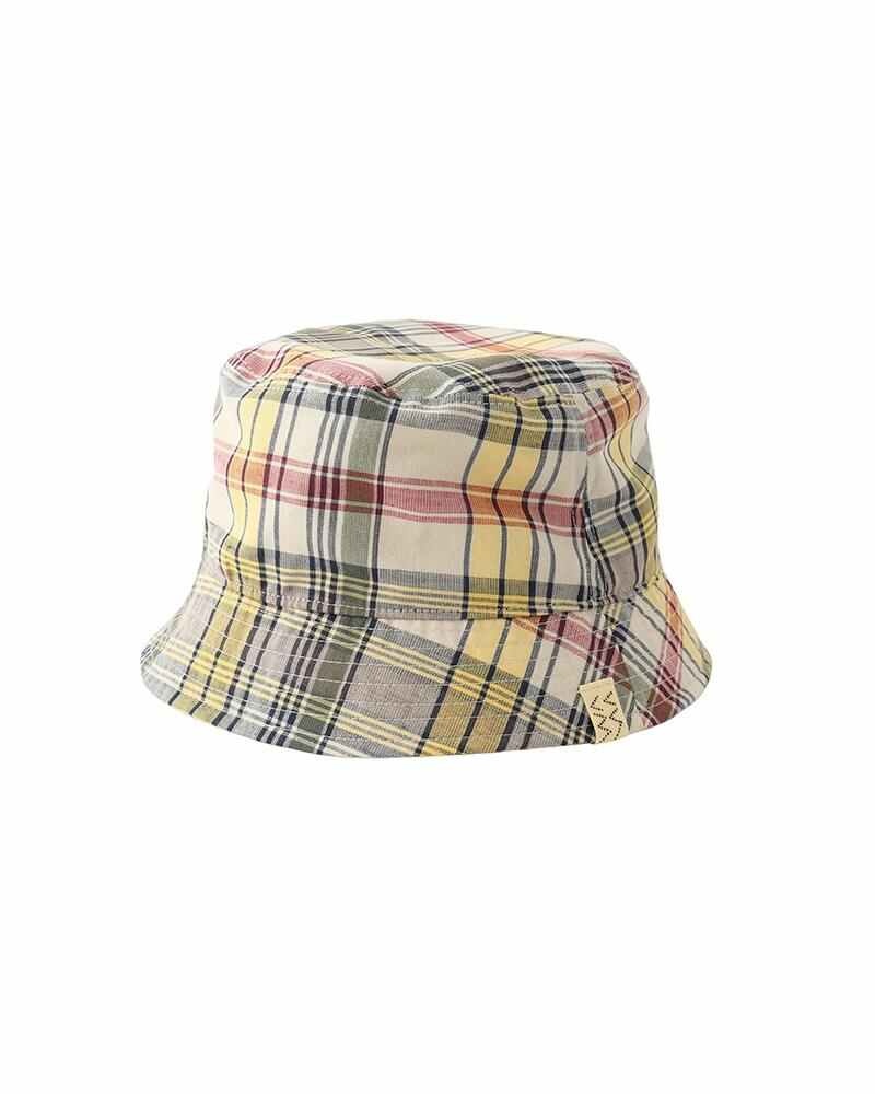 DOME BUCKET HAT MADRAS YELLOW - 1