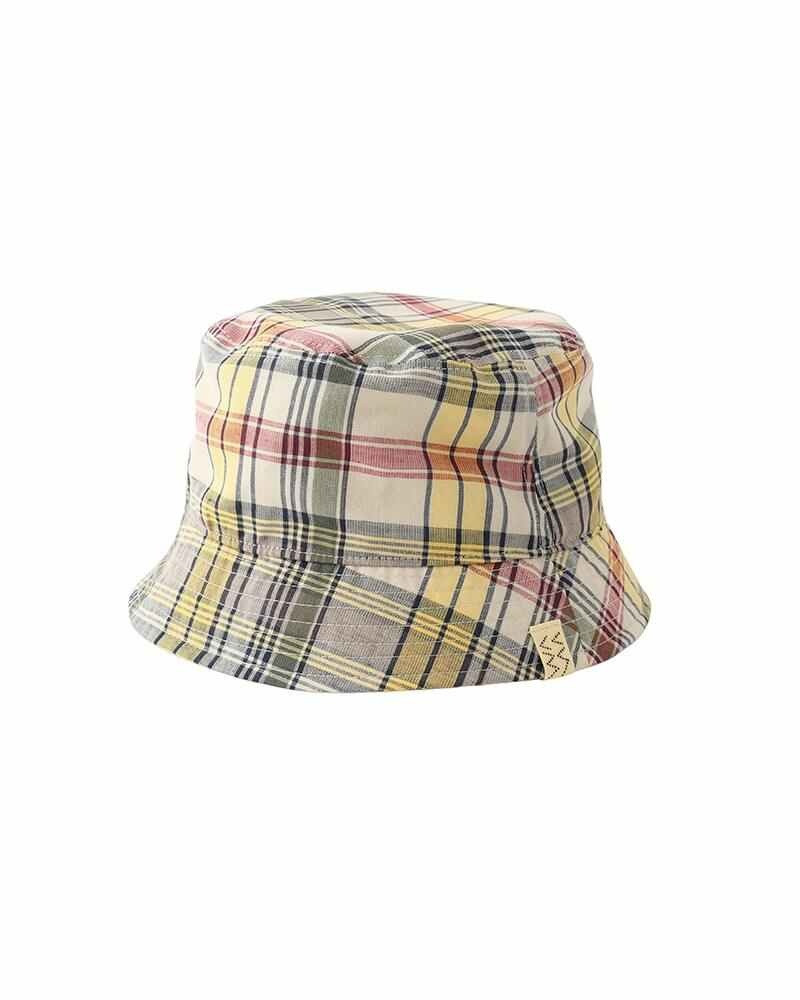 DOME BUCKET HAT MADRAS YELLOW 1