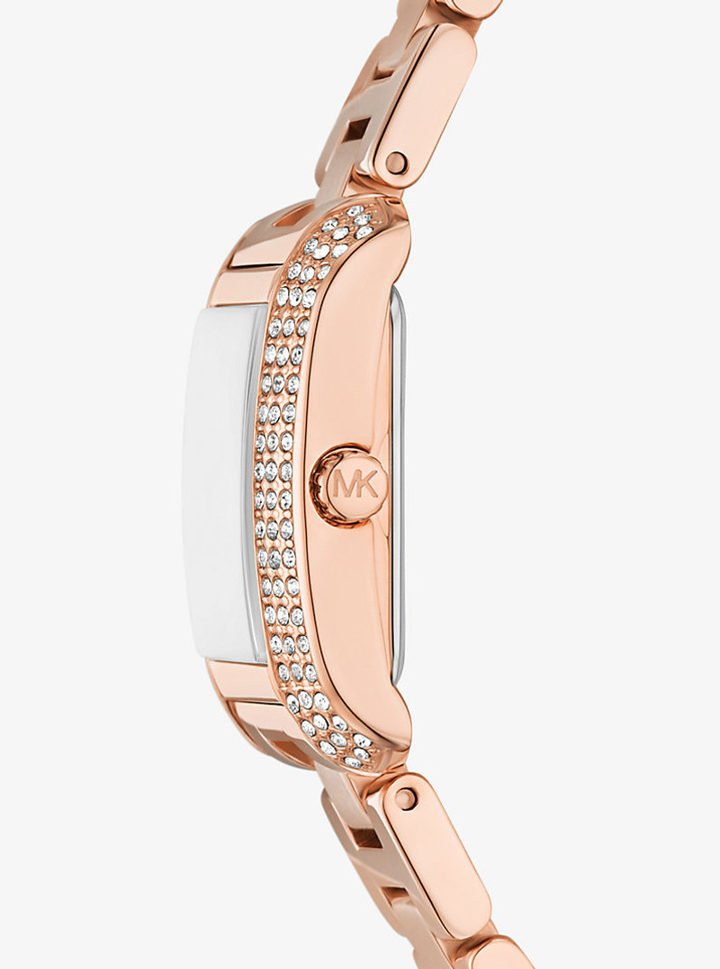 MICHAEL KORS Mini Emery Pavé Rose Gold-Tone Watch outlook