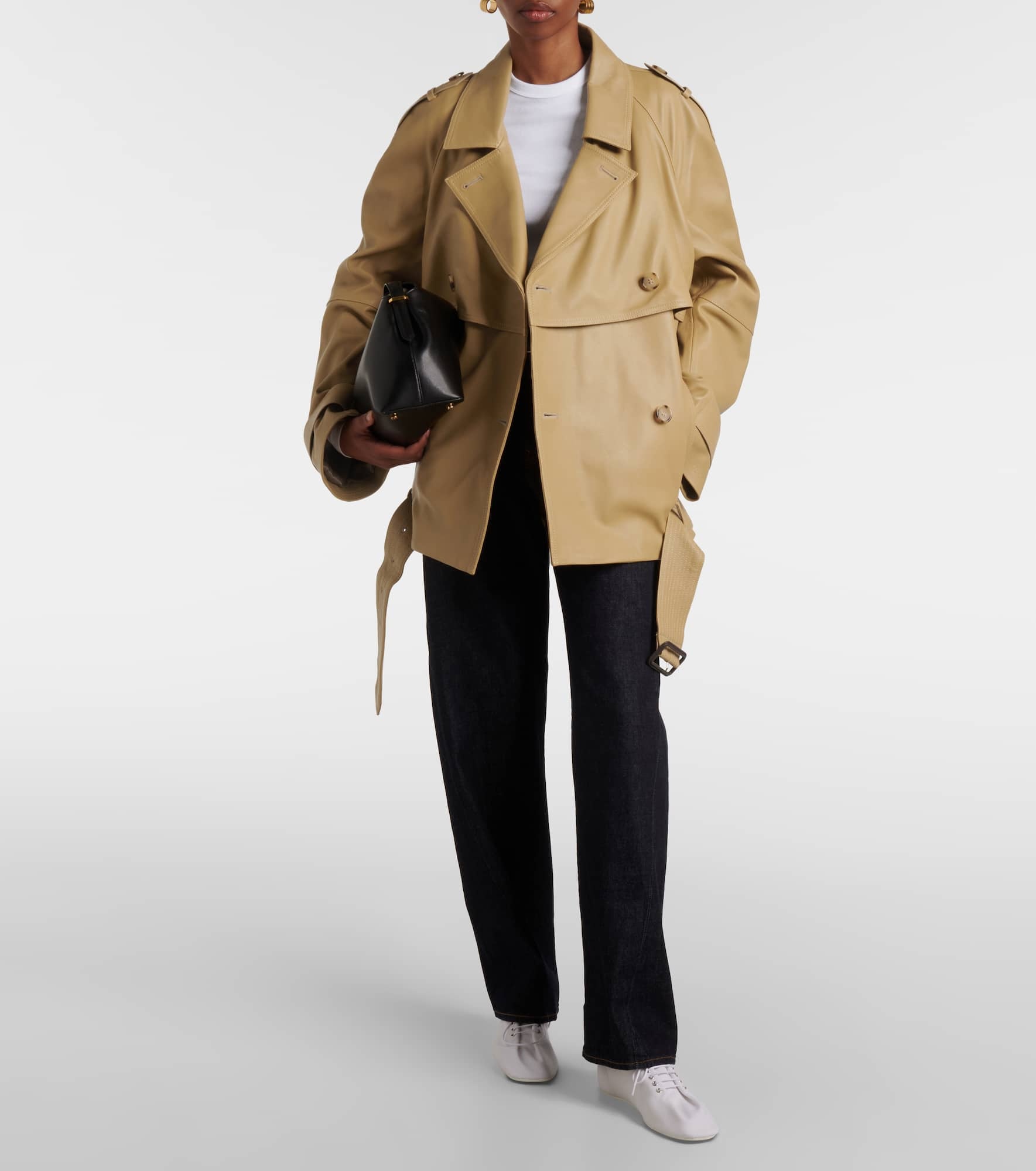 Oversized leather jacket - 2