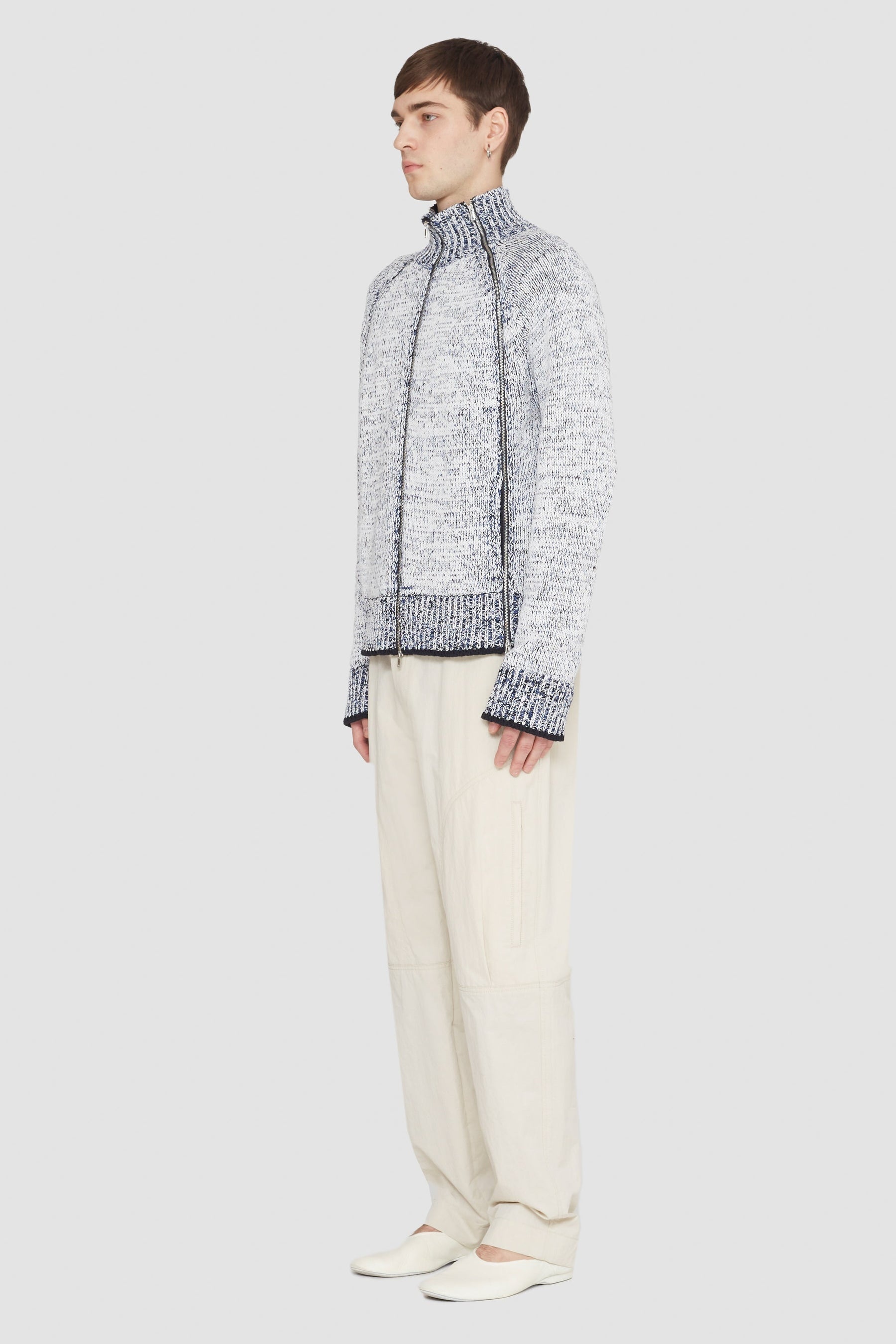 Long Sleeve Marled Pullover - 4