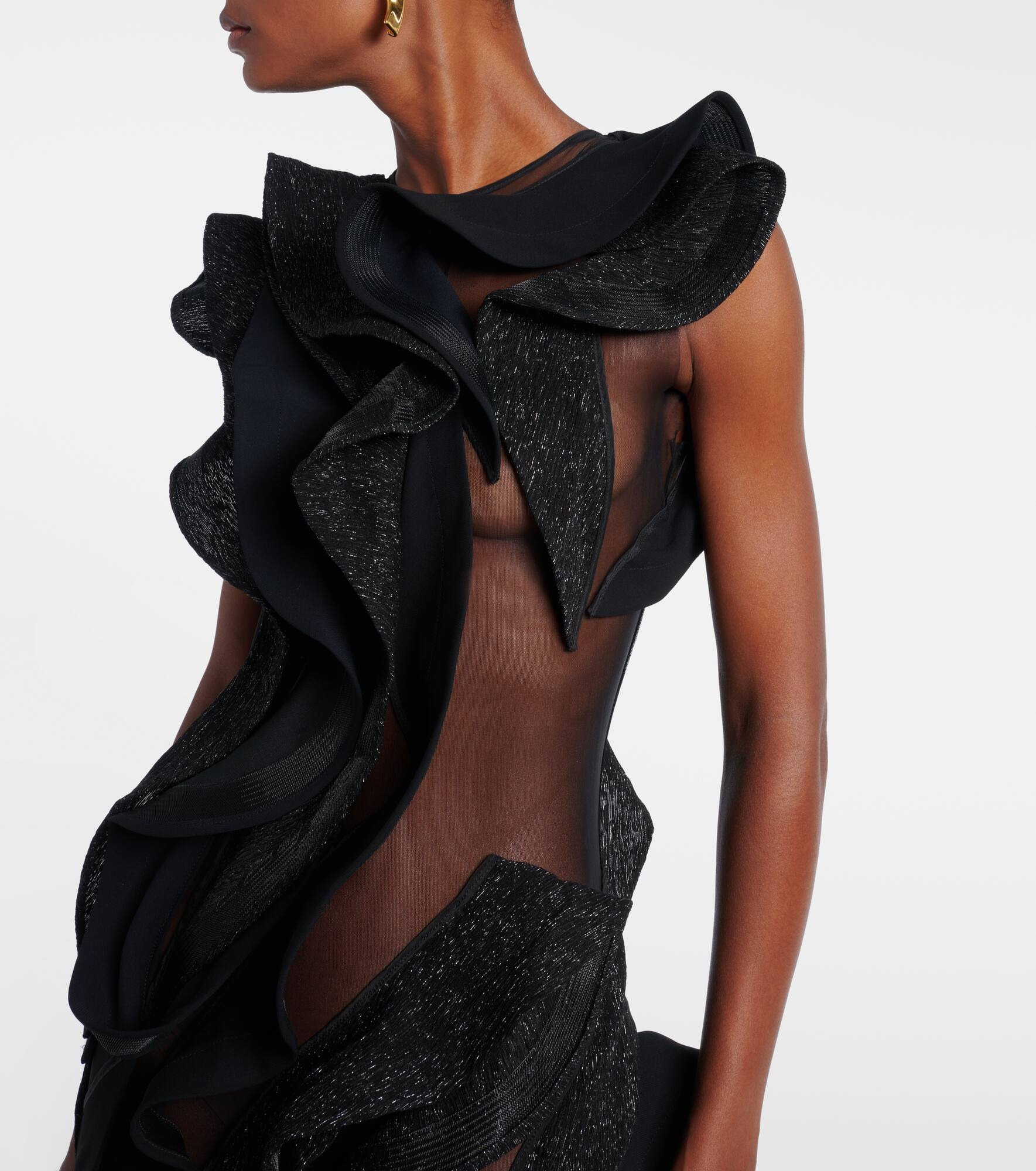 Ellipsoid Wave ruffled gown - 5