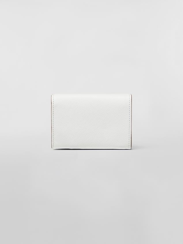 TRI-FOLD WALLET IN MONO-COLOURED SAFFIANO LEATHER - 3
