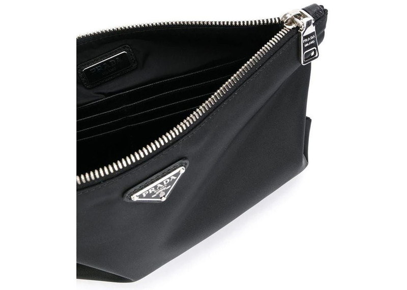 Prada Prada Nylon Clutch Bag Small Black outlook