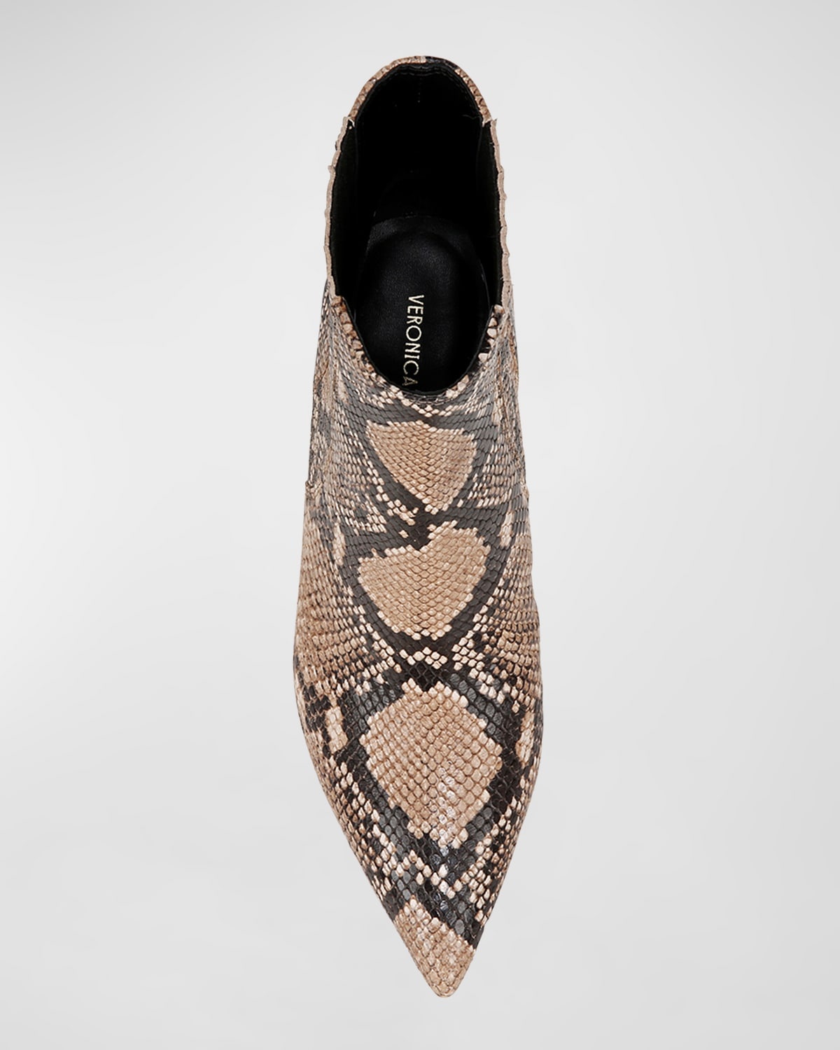 Lisa Snake-Embossed Stiletto Booties - 4