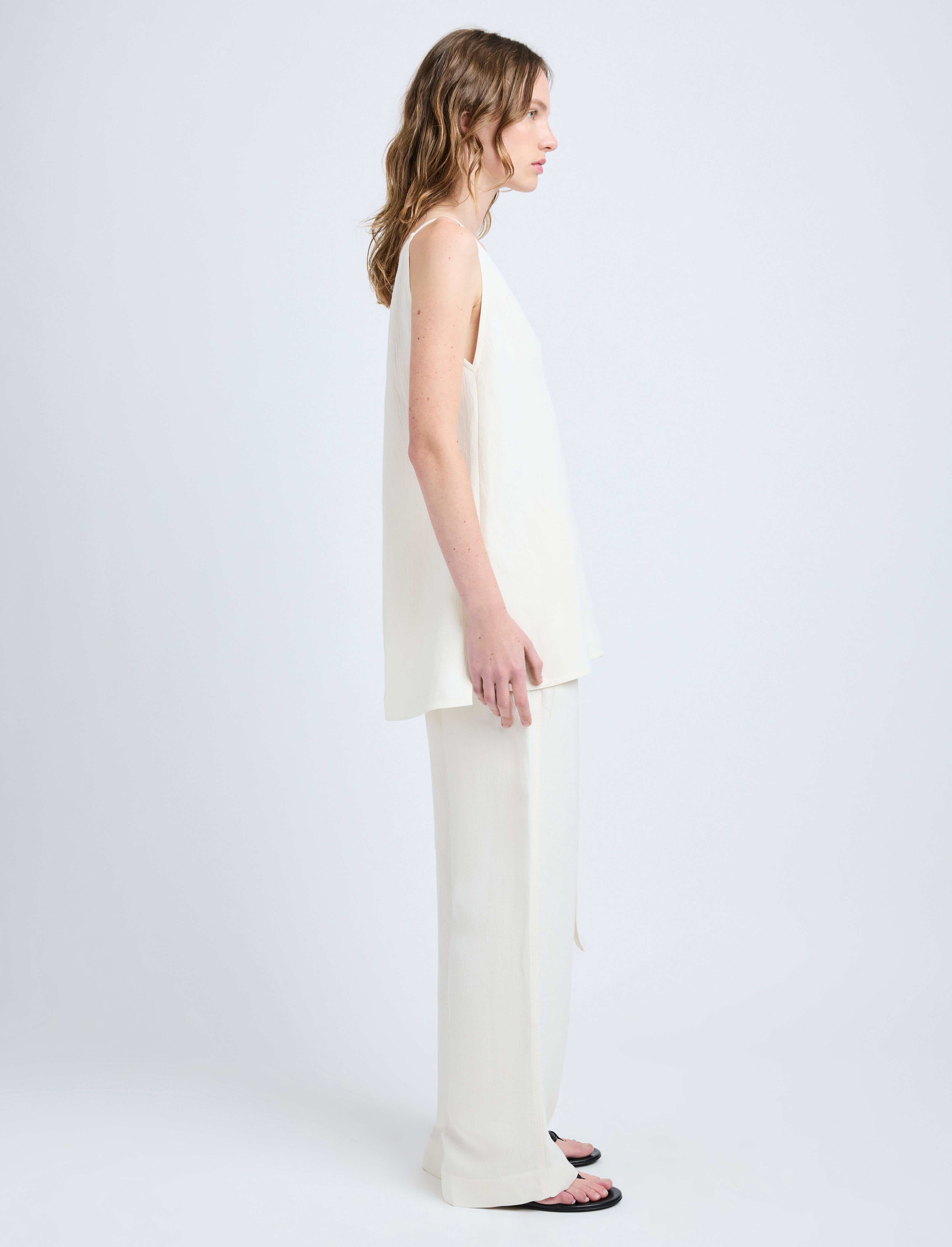 Mitchell Top in Cotton Viscose Linen - 4