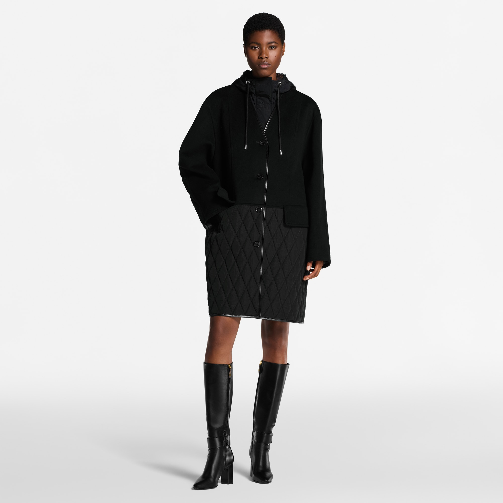 Quilt Accent Coat - 7