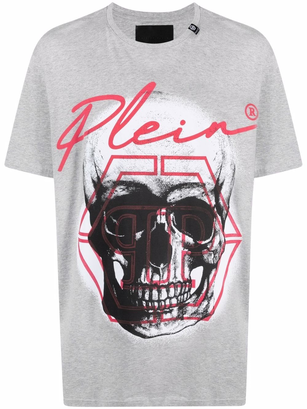 skull-print logo T-shirt - 1