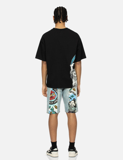 EVISU GODHEAD PRINT AND SEAGULL EMBROIDERY LOOSE FIT T-SHIRT outlook