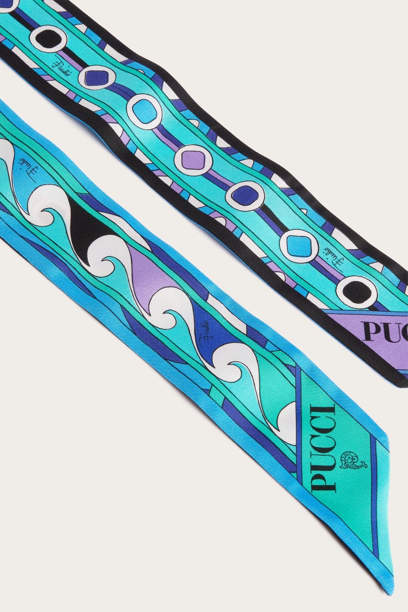 MIXED PRINT SILK TWILL SCARF 4