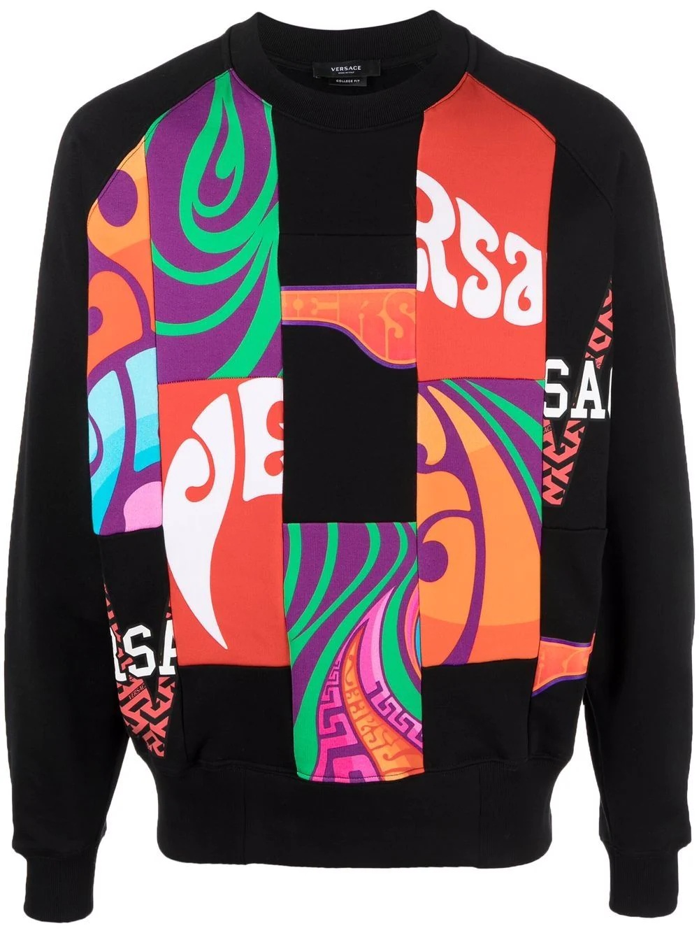 Medusa music patchwork-detail sweatshirt - 1