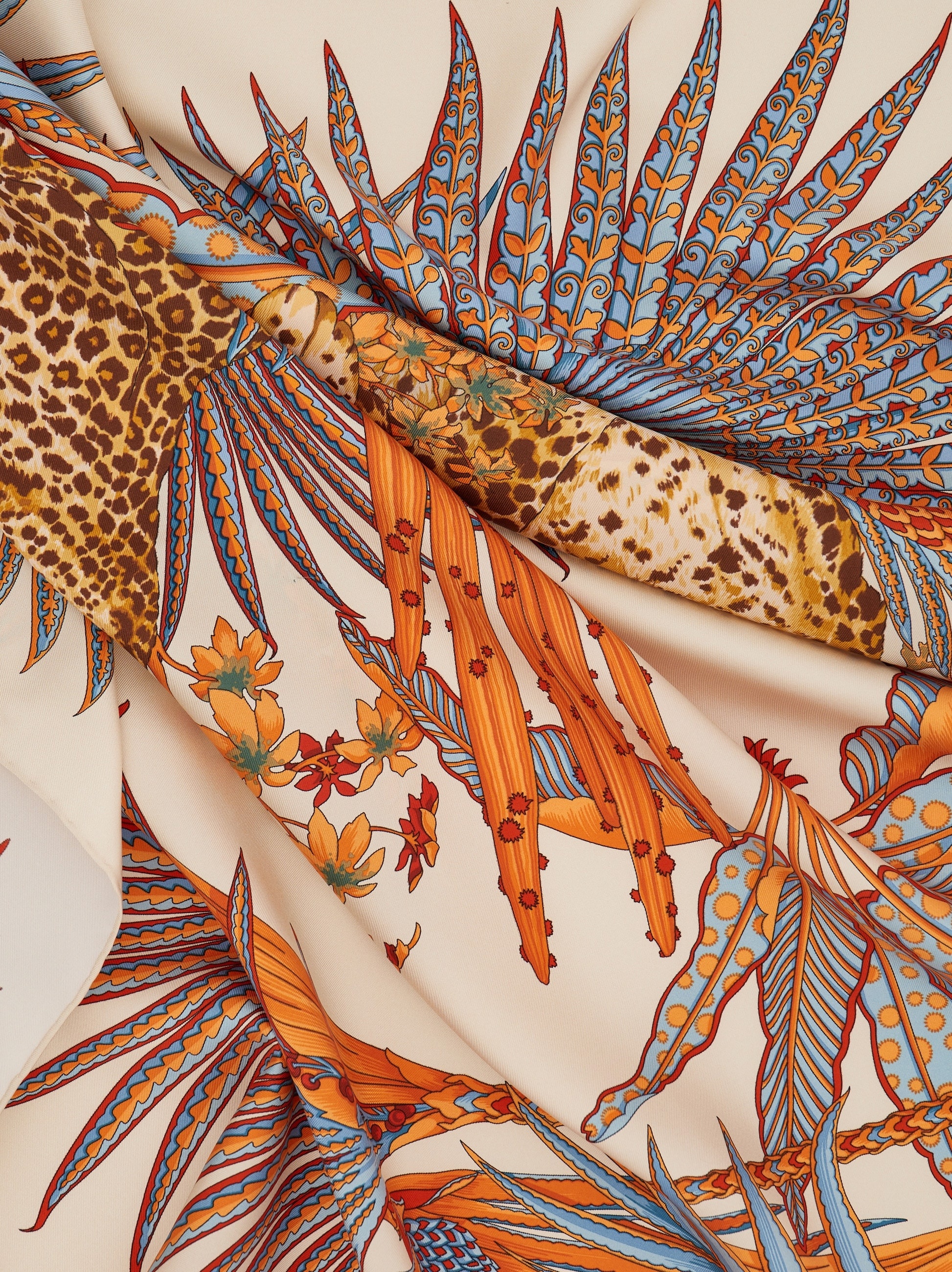 Leopard print silk scarf - 2