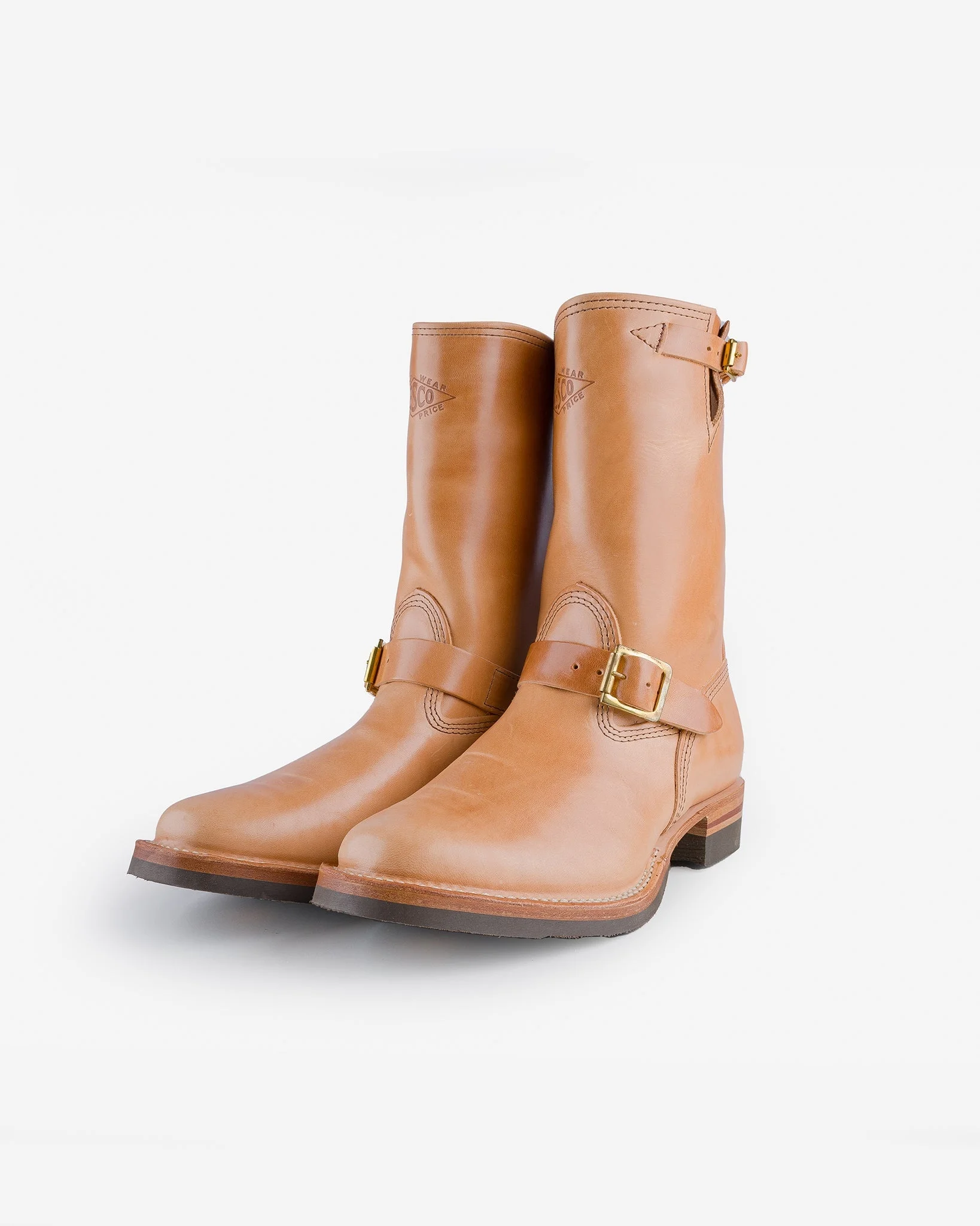 WESCO-MRLOU-NATH WESCO® - 10" HORSEHIDE ENGINEER BOOT - NATURAL. THE "MISTER LOU" - 1