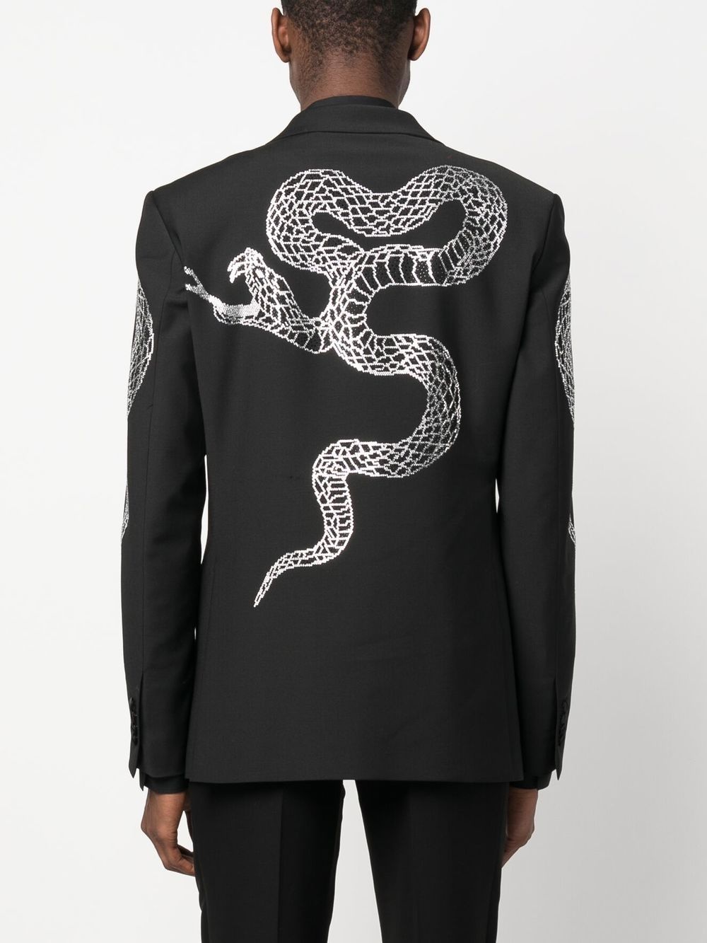 crystal-embellished single-breasted blazer - 4