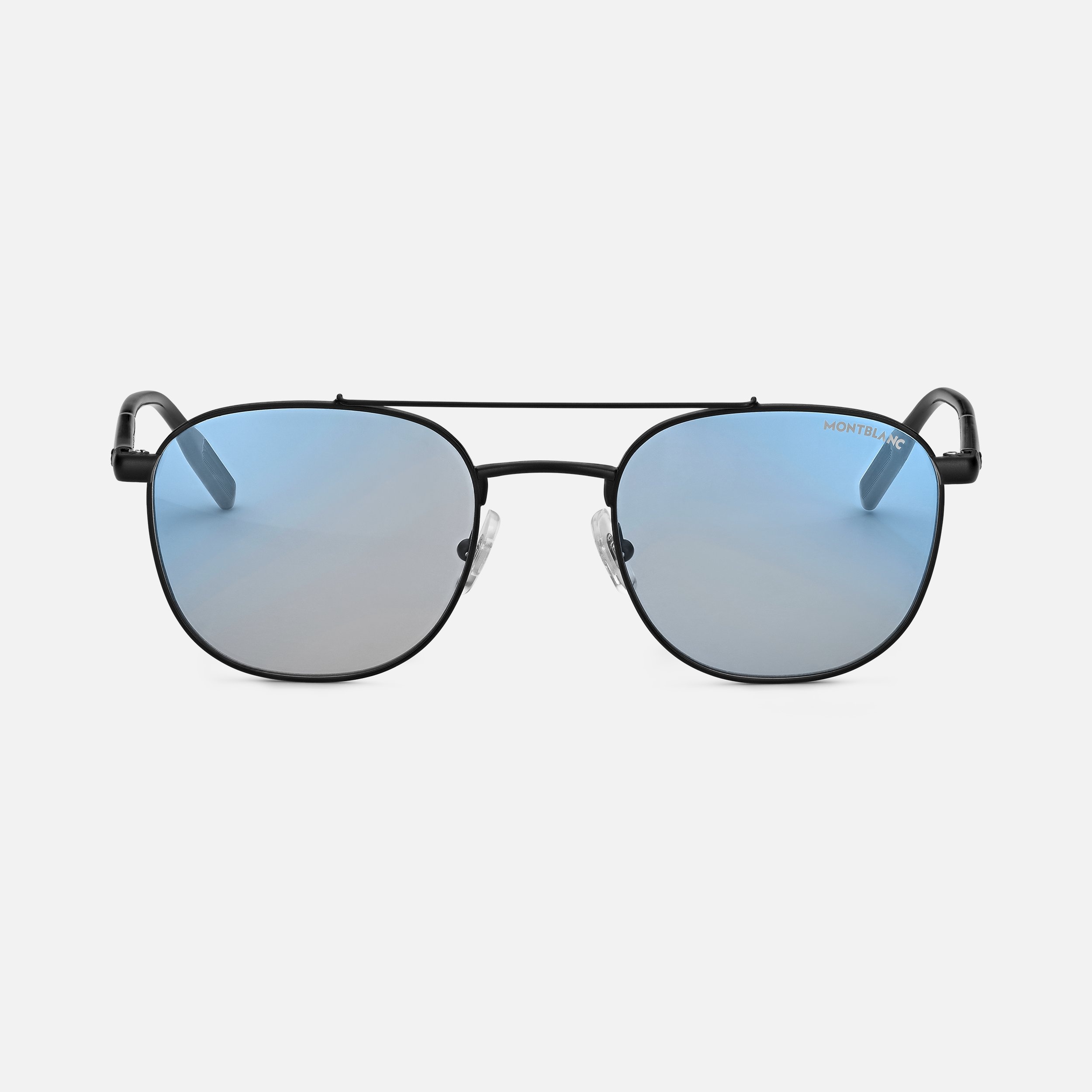Blue Light Protection Round Sunglasses with Black-Colored Metal Frame - 1