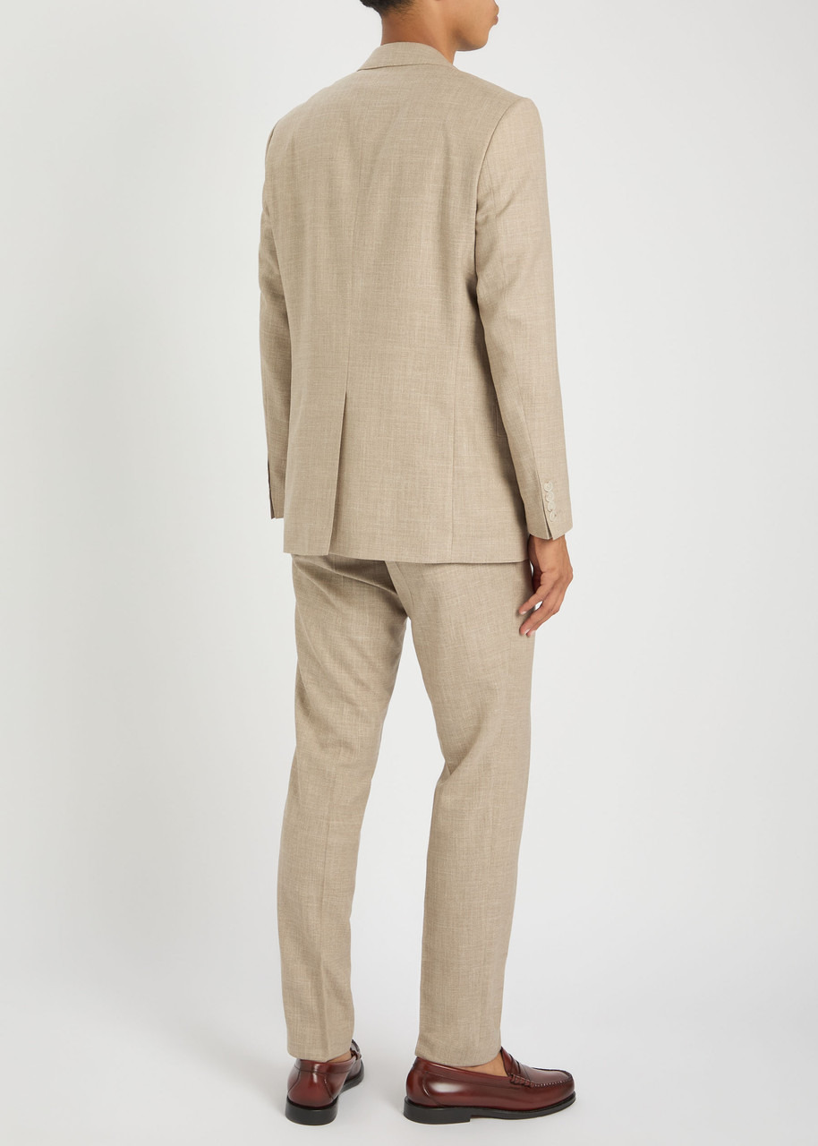 Boss X David Beckham Melange Wool-blend Suit - 3